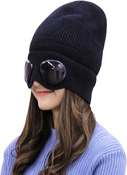 Amazon | [Hummosk] ユニ ゴーグル ニット ビーニー 帽子 防風